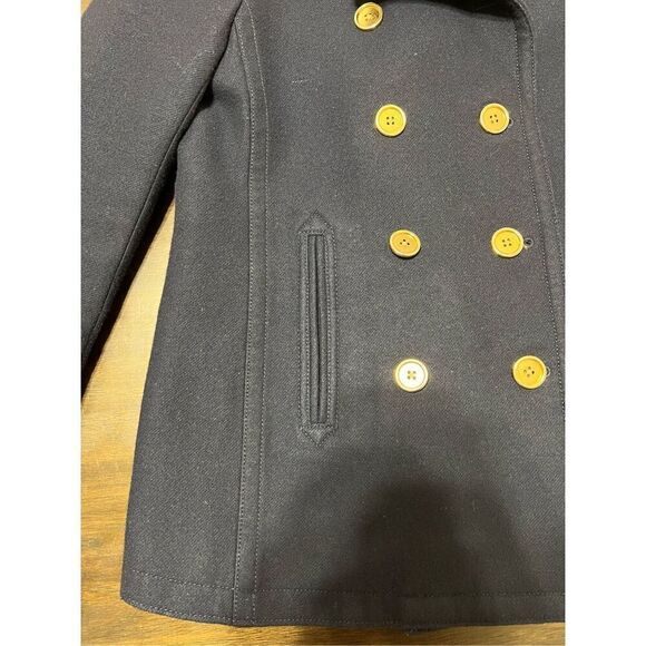 J.Crew navy coat cashmere by Nello Gori - Picture 4 of 13